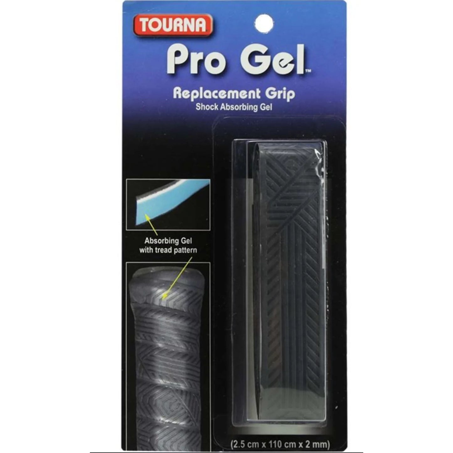 Tourna Pro Gel ReplacementGrip 1 Pack - Black